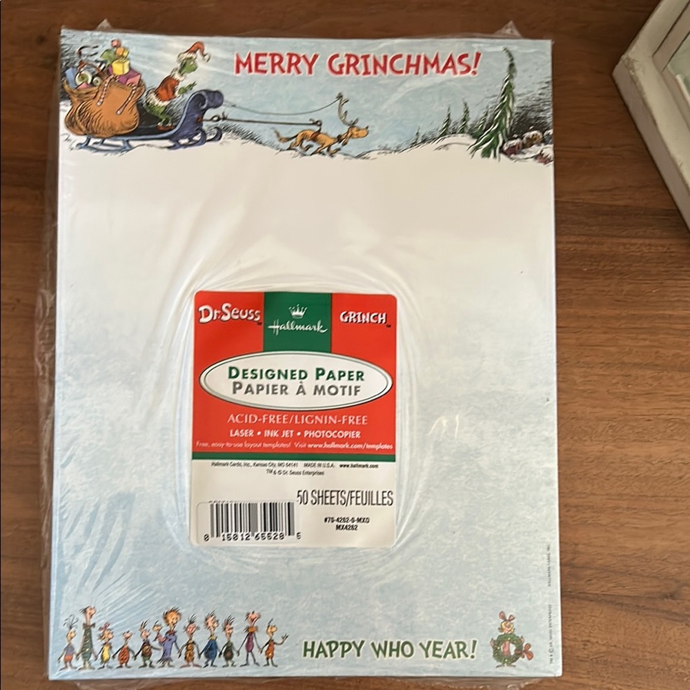 Dr. Seuss Grinch Designed Paper